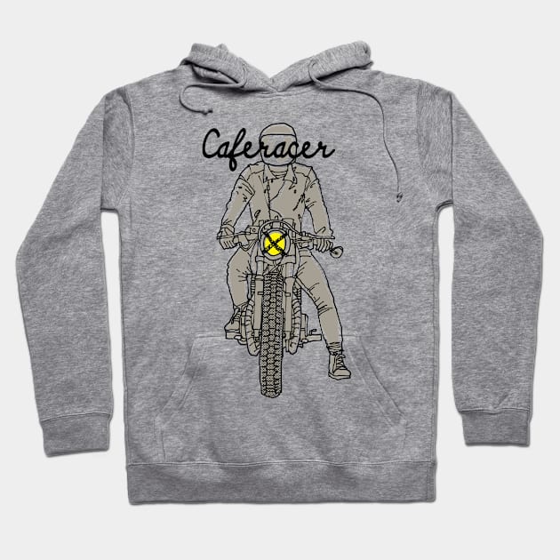 Caferacer (Bright Color) Hoodie by quilimo